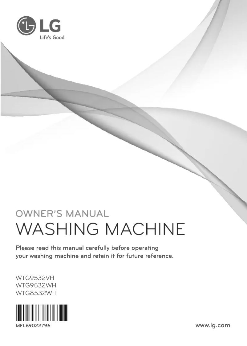 Page 1 de la notice Manuel utilisateur LG WTG9532WH