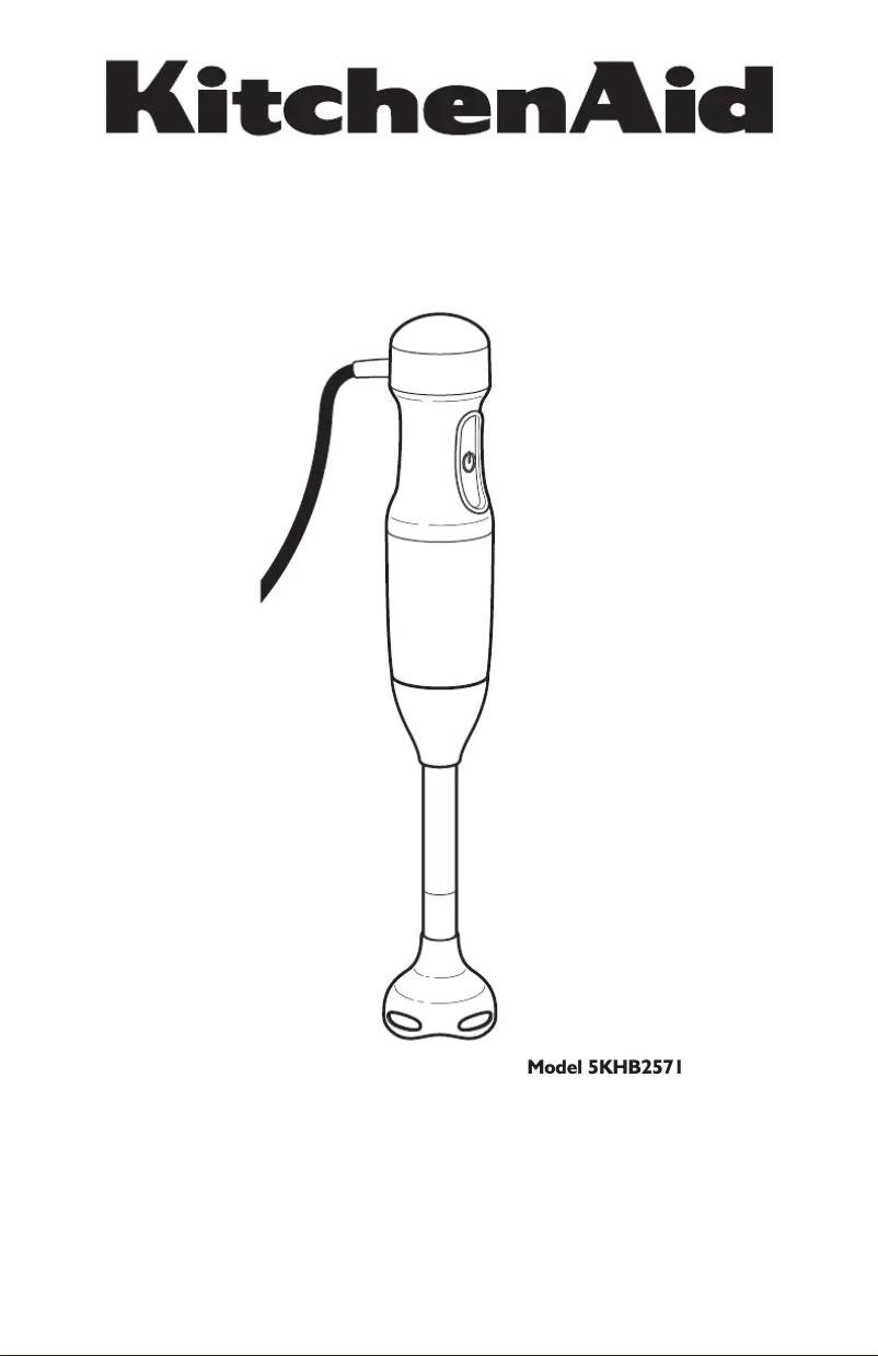 Page 1 de la notice Manuel utilisateur KitchenAid 5KHB2571