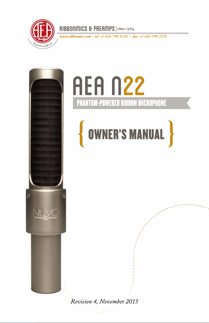 Page 1 de la notice Manuel utilisateur AEA N22