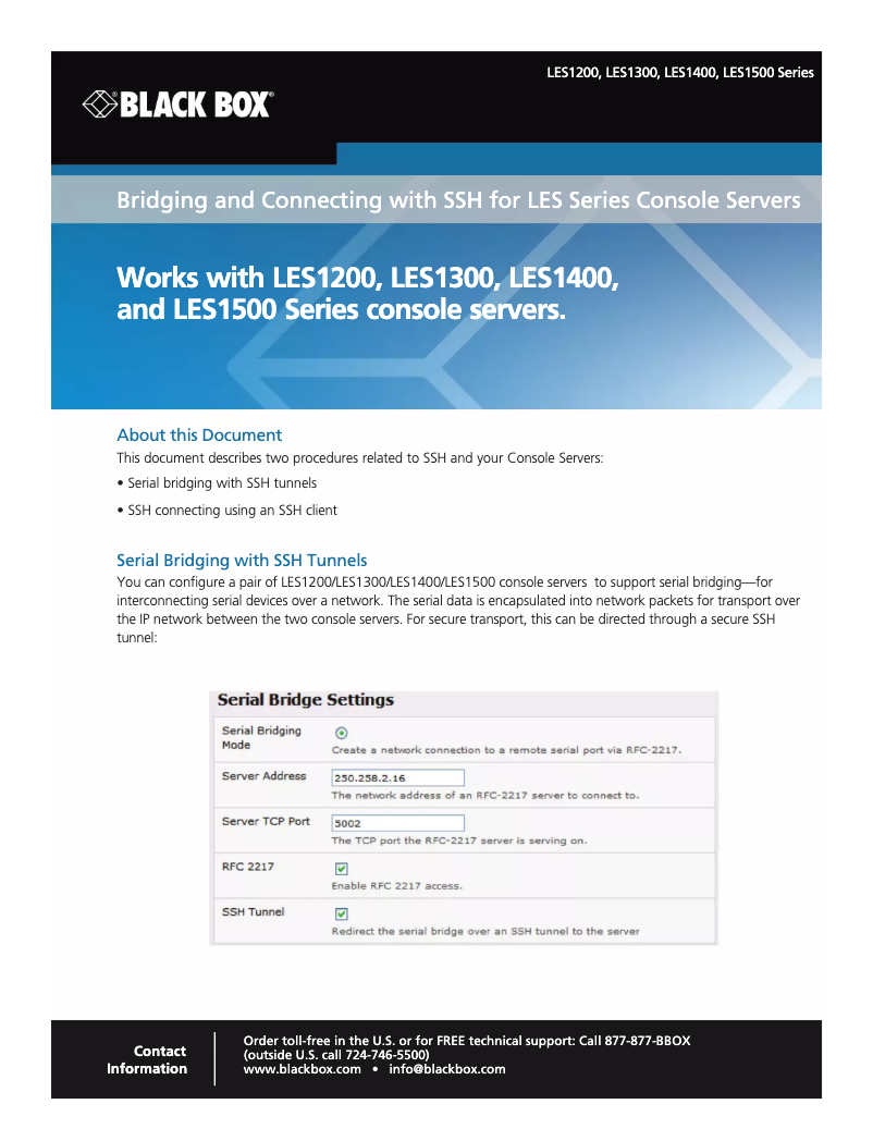 Page 1 de la notice Manuel utilisateur Black Box LES1202A-R2