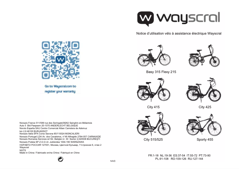 Página 1 del manual Manual de usuario Wayscral Basy 315