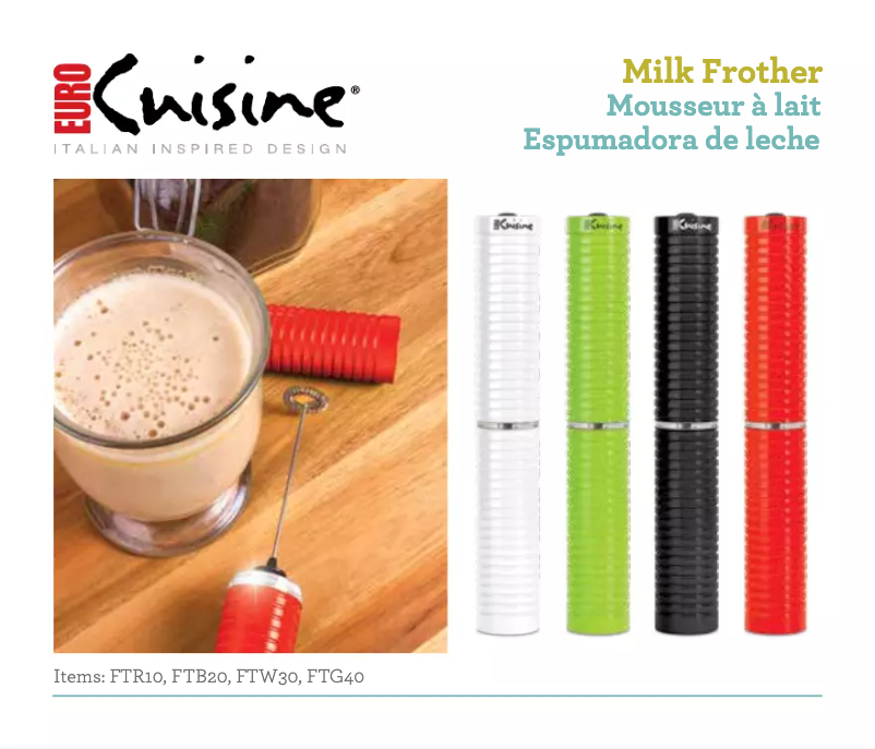 Page 1 de la notice Manuel utilisateur Euro Cuisine FTR10