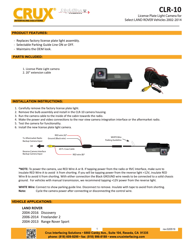 Página 1 del manual Manual de usuario CRUX CLR-10
