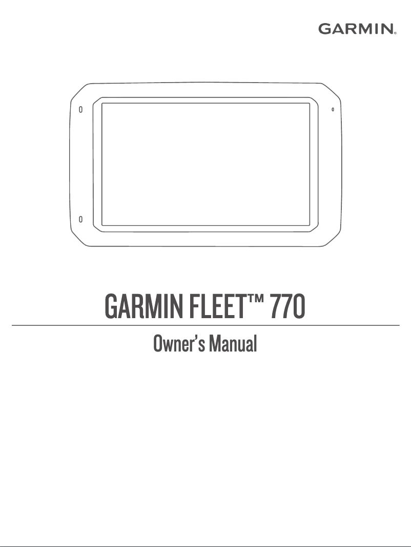 Página 1 del manual Manual de usuario Garmin Fleet 770