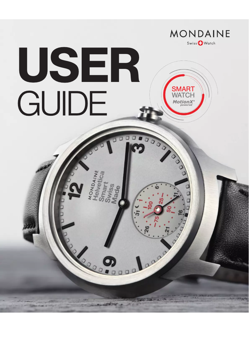 Page 1 of the manual User Manual Mondaine Helvetica GGM.D057