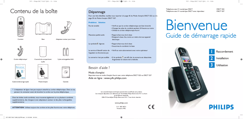 Imagen de la primera página del manual del dispositivo DECT5221B