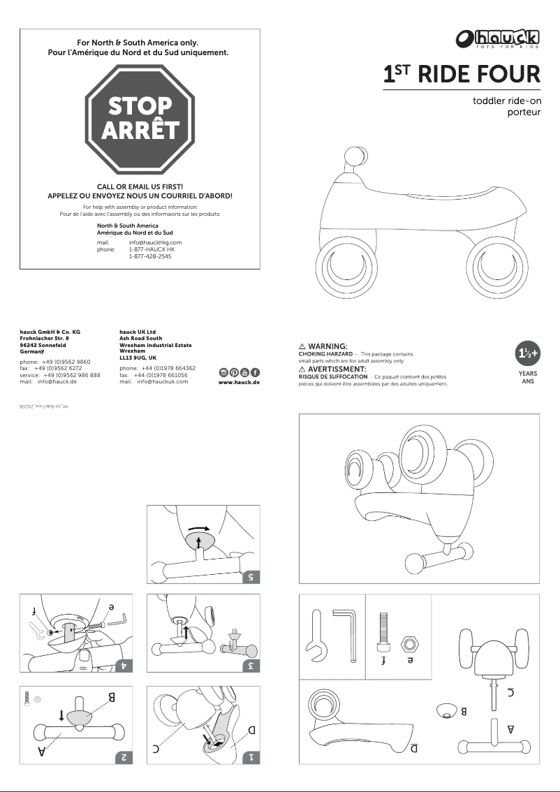 Page 1 de la notice Manuel utilisateur Hauck 1st Ride Four
