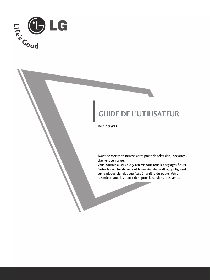 Page 1 of the manual User Manual LG M228WD