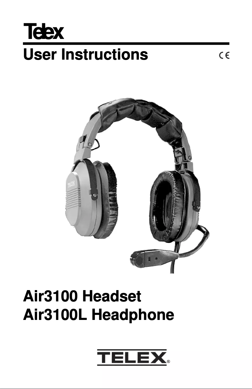 Página 1 del manual Manual de usuario Telex Air 3100