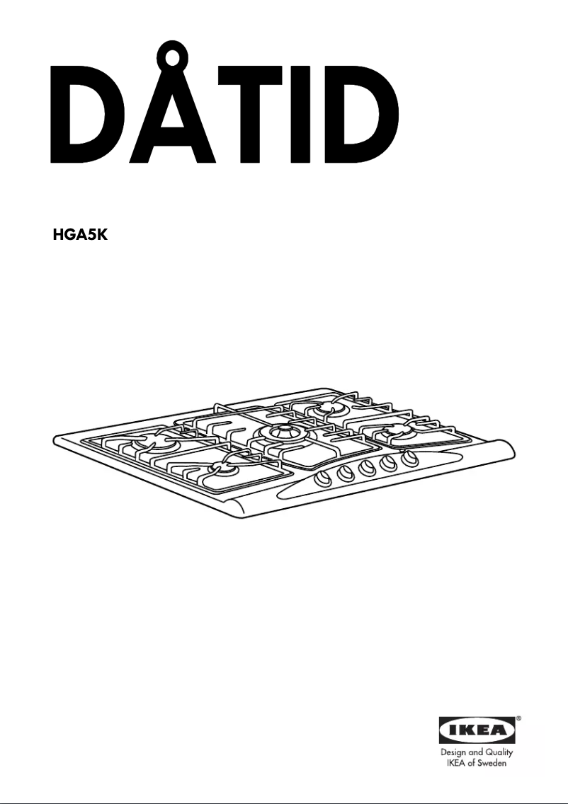 Page 1 de la notice Manuel utilisateur Ikea DATID HGA5K