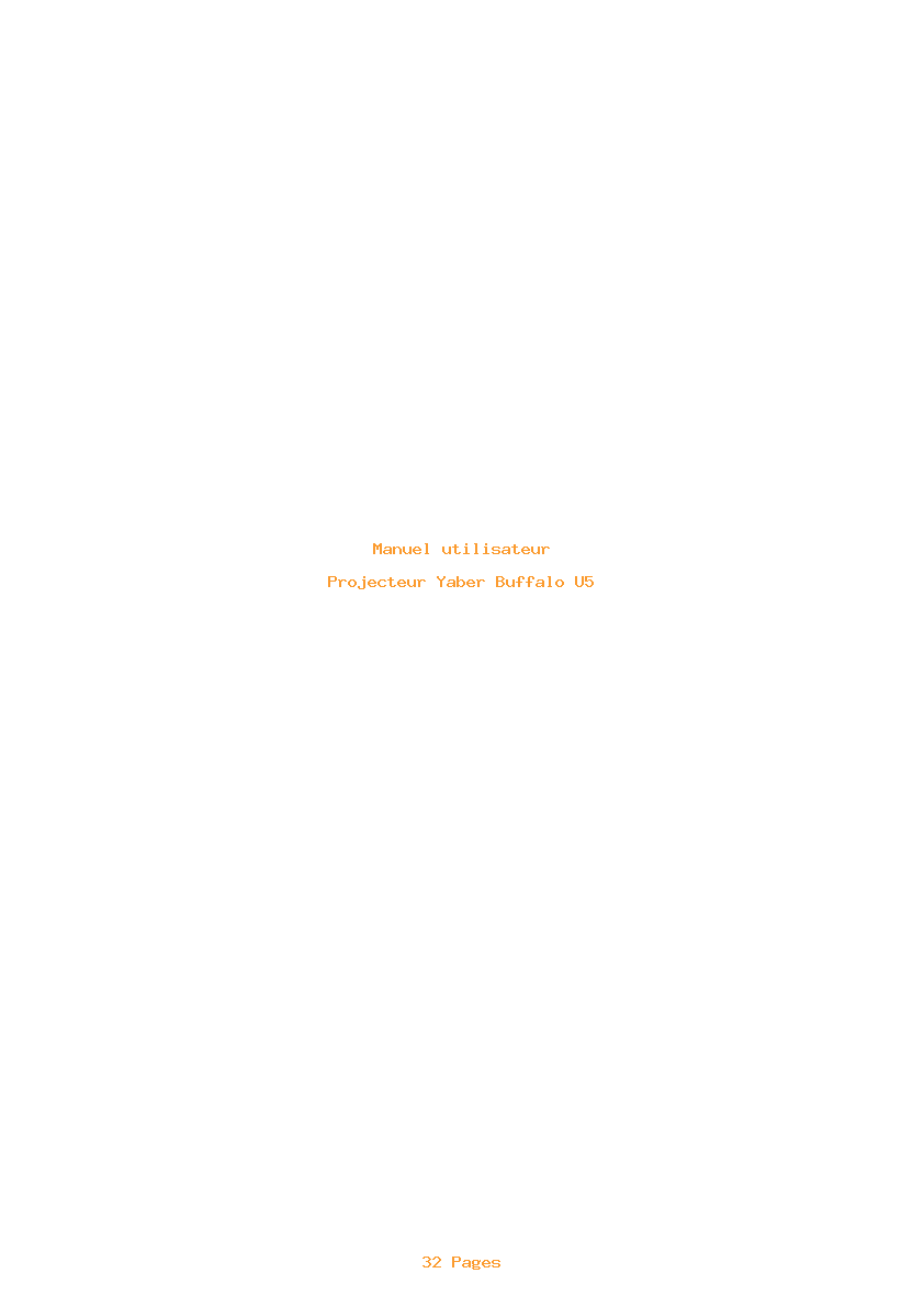 Page 1 de la notice Manuel utilisateur Yaber Buffalo U5