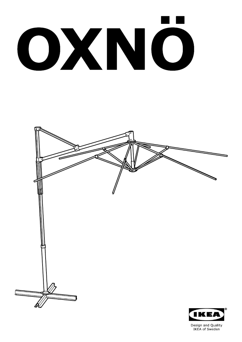 Page 1 de la notice Instructions / montage Ikea OXNÖ