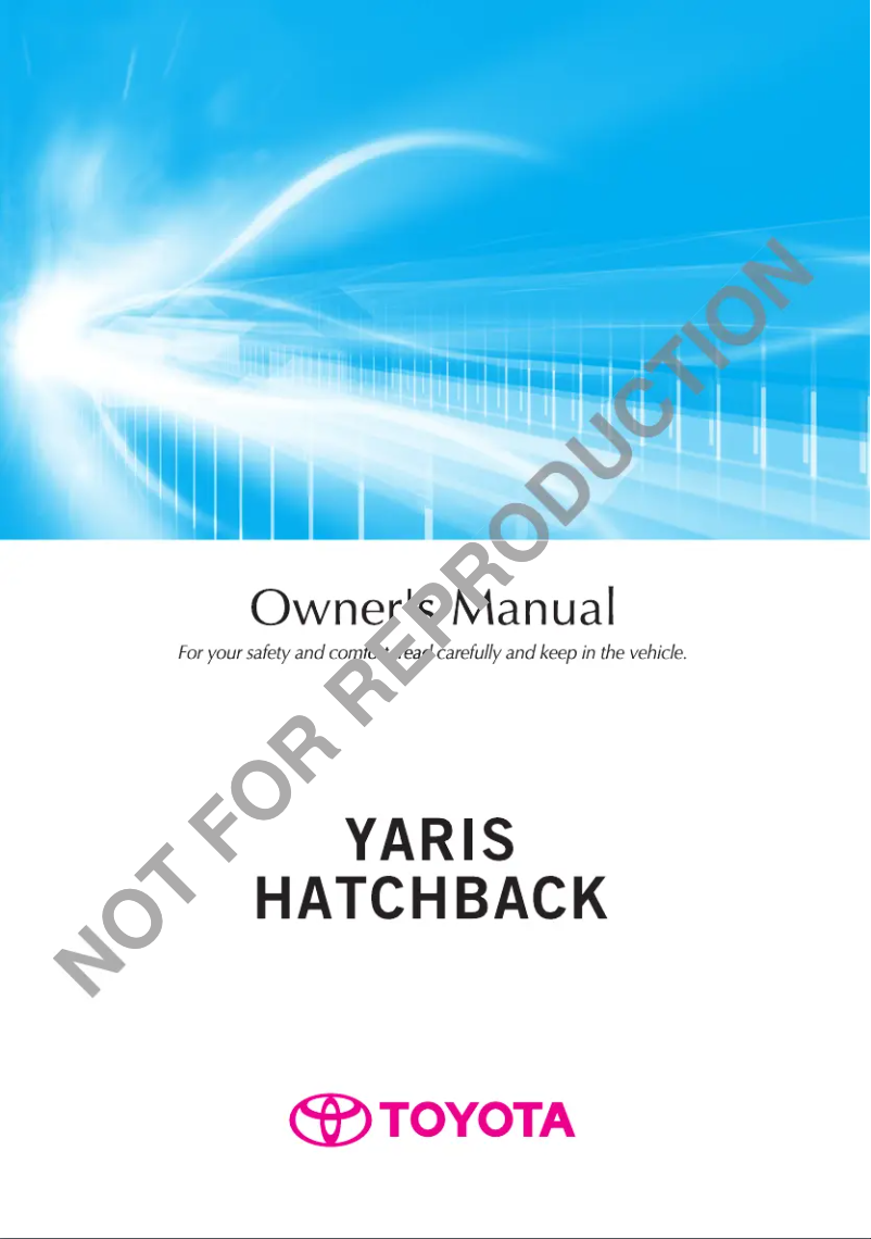 Page 1 de la notice Manuel utilisateur Toyota Yaris Hatchback (2017)