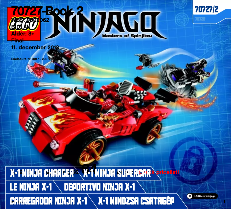 Página 1 del manual Manual de usuario Lego X-1 Ninja Charger