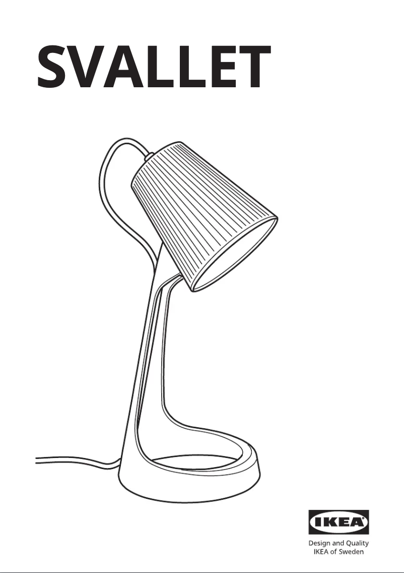 Page 1 de la notice Manuel utilisateur Ikea SVALLET 703.584.92