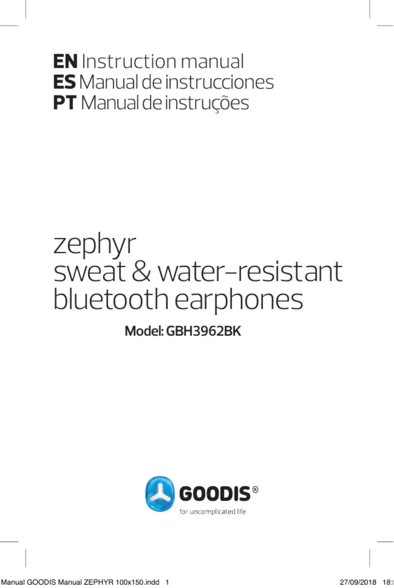 Page 1 de la notice Manuel utilisateur Goodis GBH3962BK