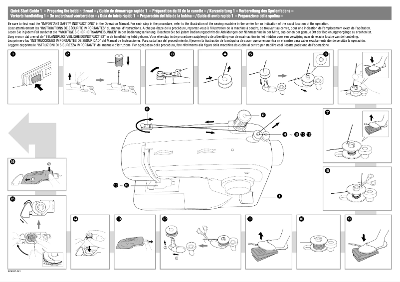 Página 1 del manual Guía de inicio rápido Brother BM-2600