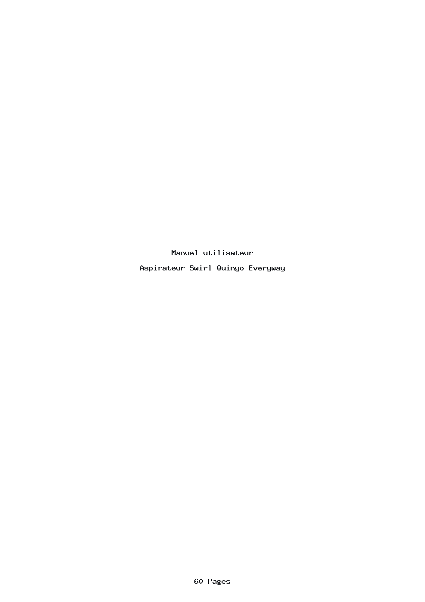 Image de la première page du manuel de l'appareil Quinyo Everyway