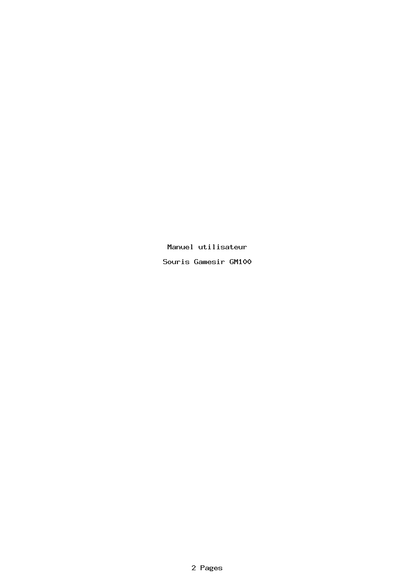 Page 1 de la notice Manuel utilisateur Gamesir GM100