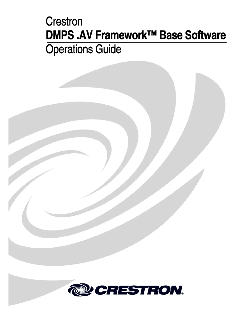 Page 1 de la notice Manuel utilisateur Crestron DigitalMedia DMPS3-200-C