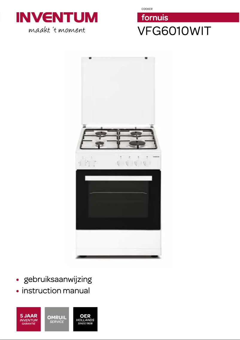 Page 1 de la notice Manuel utilisateur Inventum VFG6010WIT