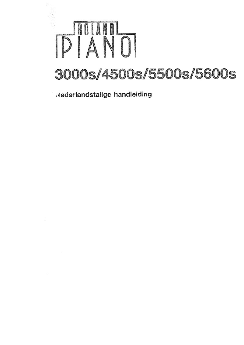 Page 1 de la notice Manuel utilisateur Roland HP-3000S