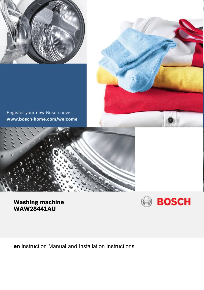 Página 1 del manual Manual de usuario Bosch WAW28441AU