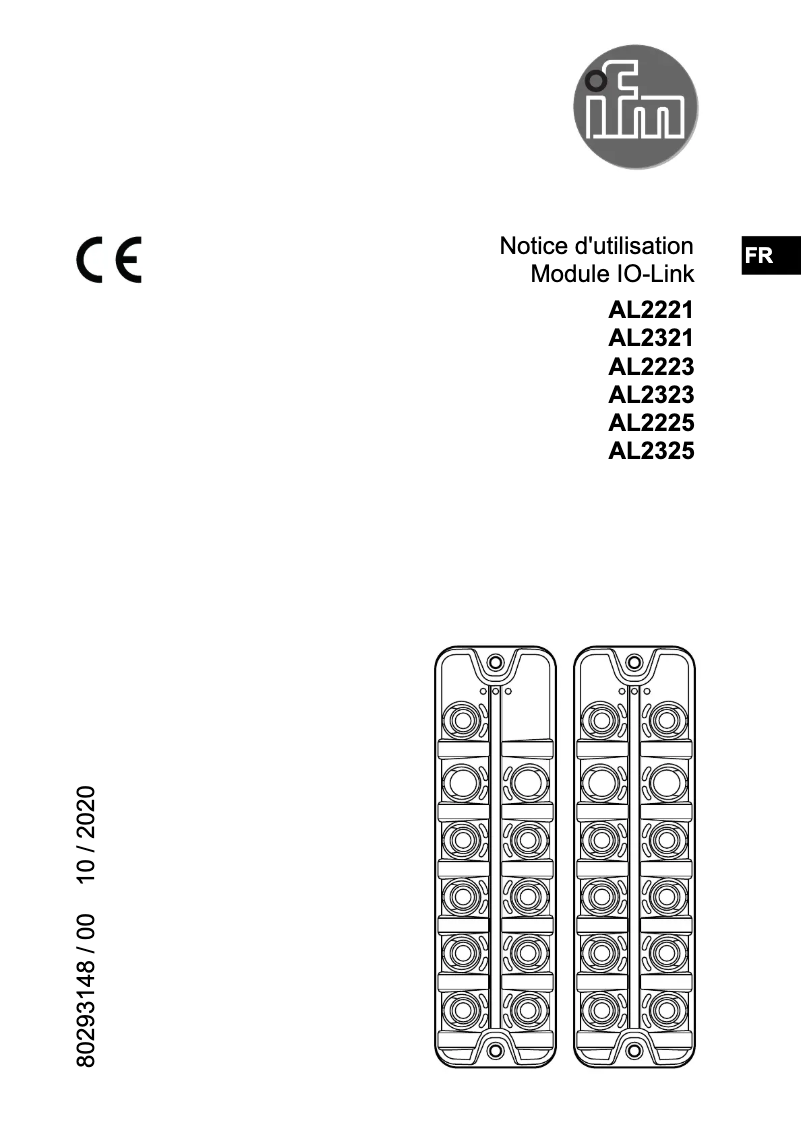 Page 1 de la notice Manuel utilisateur IFM AL2223