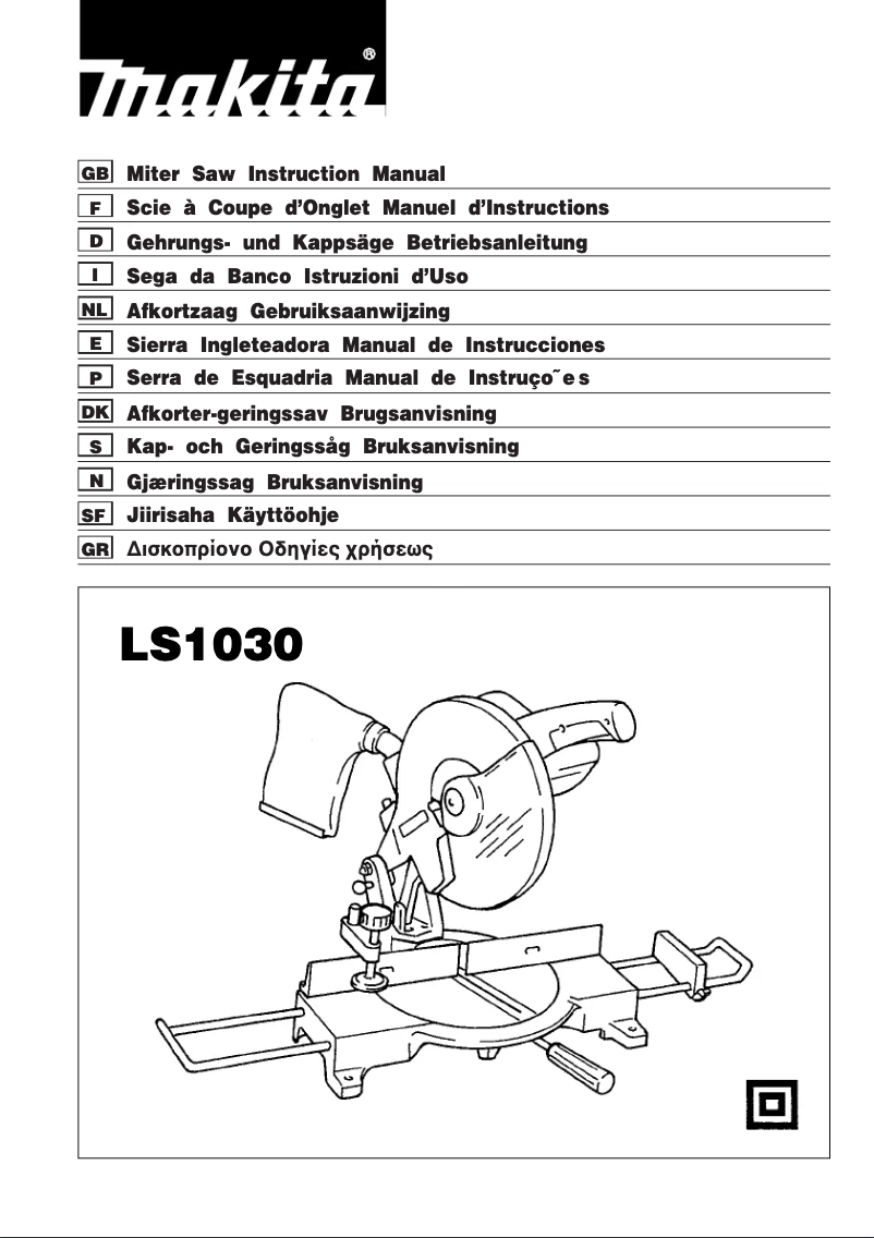 Page 1 of the manual User Manual Makita LS1016L