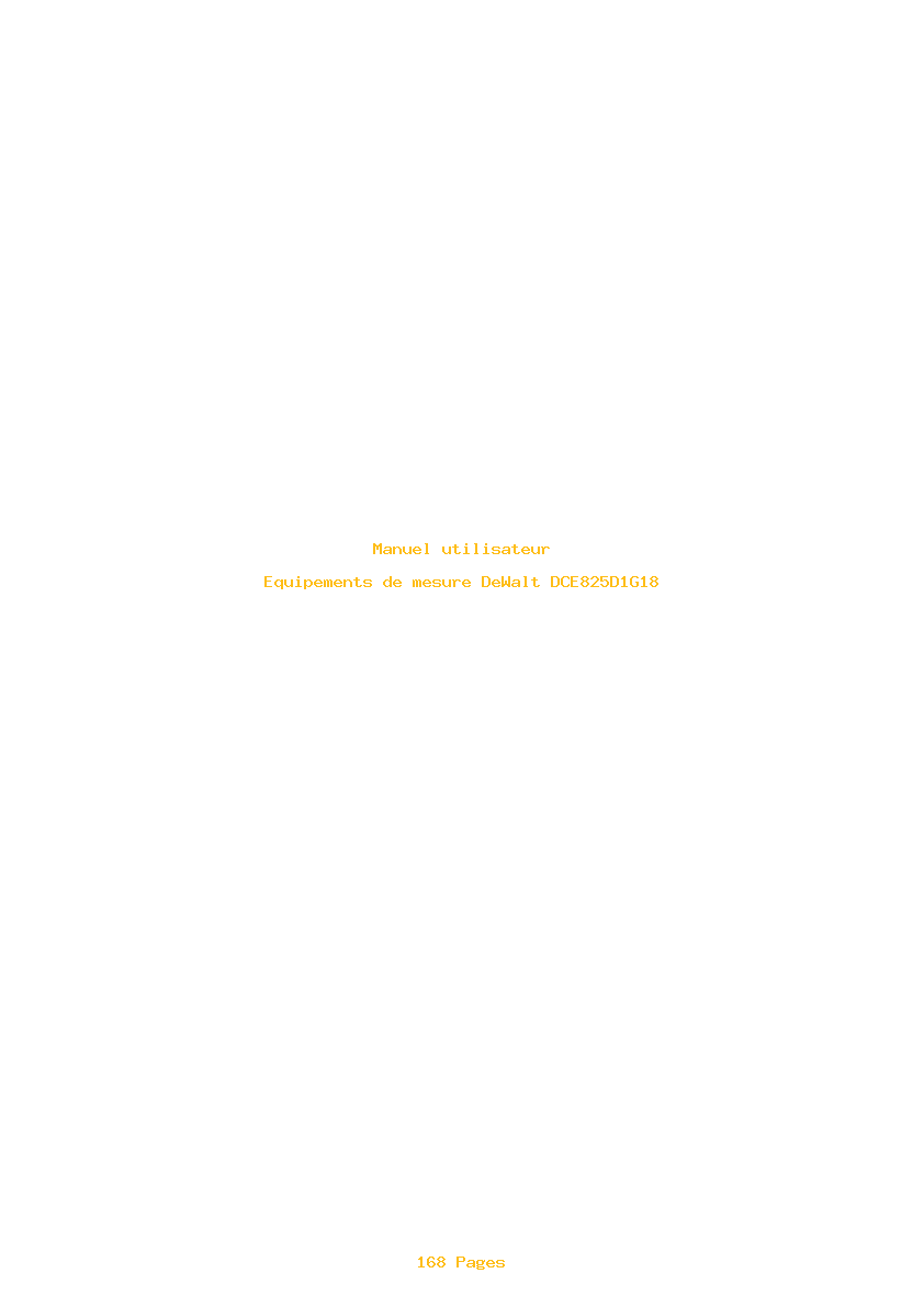 Page 1 de la notice Manuel utilisateur DeWalt DCE825D1G18