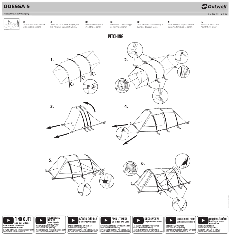 Page 1 de la notice Guide d'installation Outwell Odessa 5