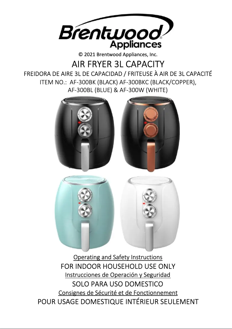 Page 1 de la notice Manuel utilisateur Brentwood AF-300W