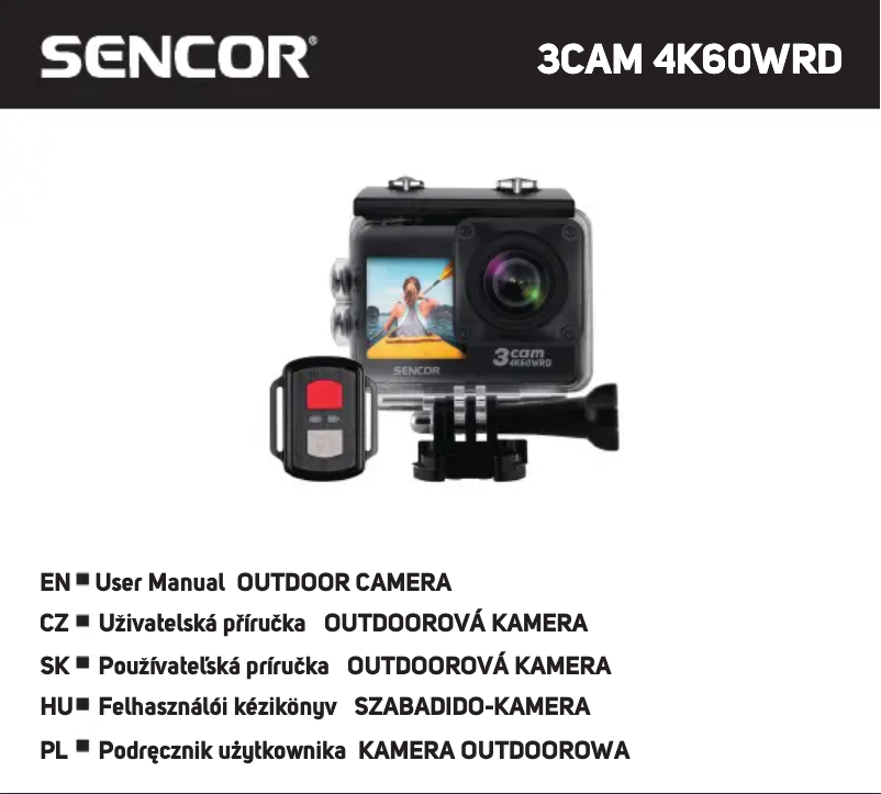 Page 1 de la notice Manuel utilisateur Sencor 3CAM 4K60WRD