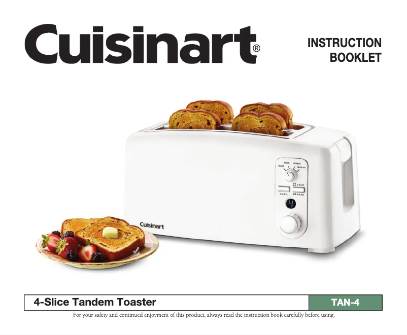 Page 1 of the manual User Manual Cuisinart Tandem TAN-4