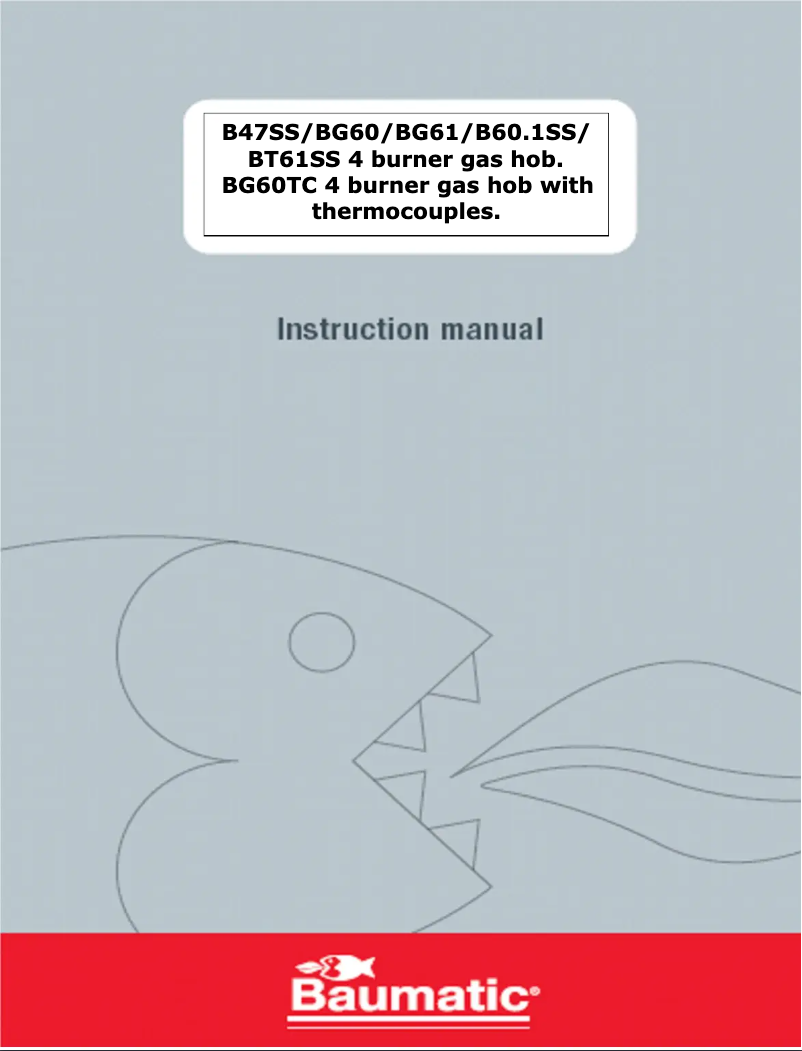 Page 1 de la notice Manuel utilisateur Baumatic BG60BLW