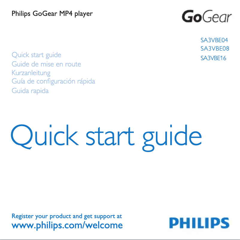 Page 1 of the manual User Manual Philips GoGear SA3VBE