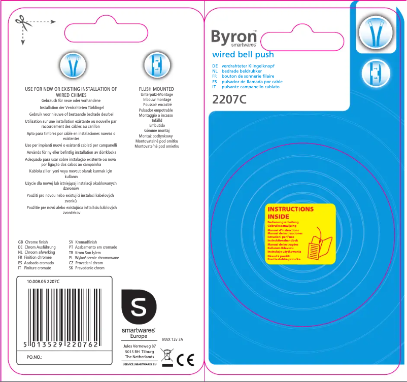 Page 1 de la notice Manuel utilisateur Byron 2207C
