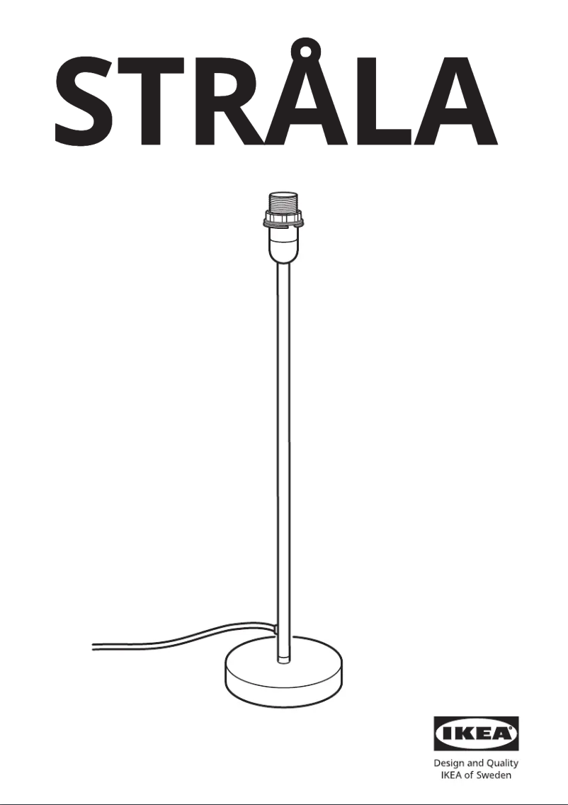 Page 1 de la notice Manuel utilisateur Ikea STRÅLA 905.431.92
