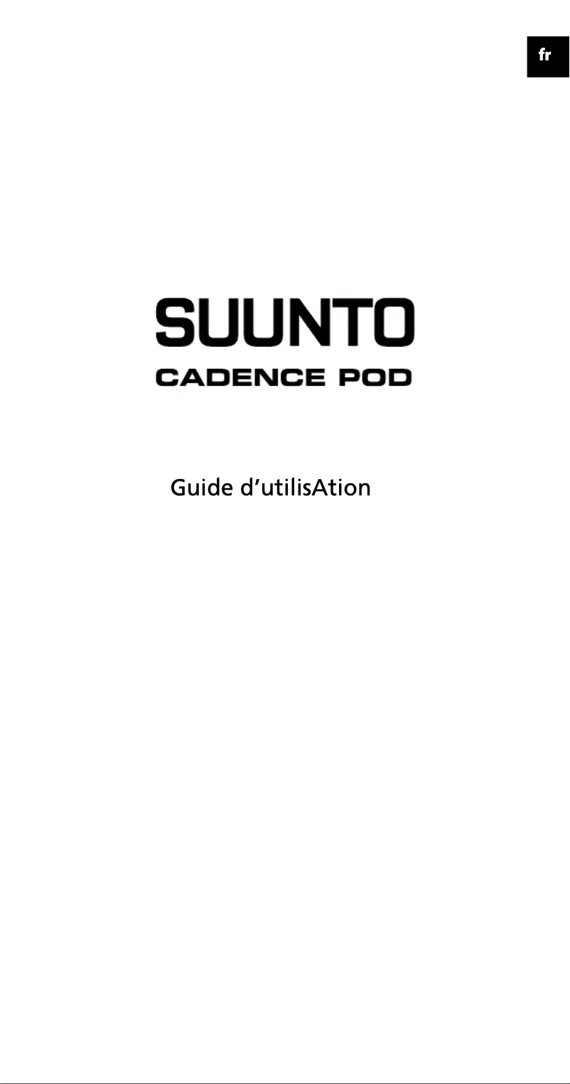 Page 1 of the manual User Manual Suunto Cadence POD