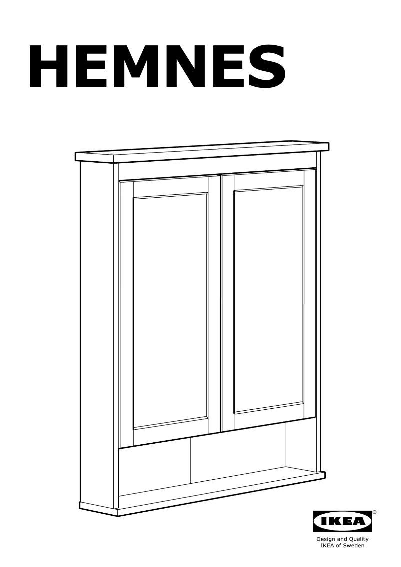 Page 1 de la notice Manuel utilisateur Ikea HEMNES 102.176.74
