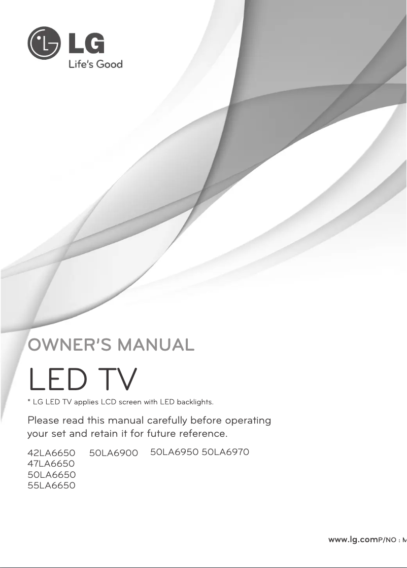 Page 1 de la notice Manuel utilisateur LG 47LA6650