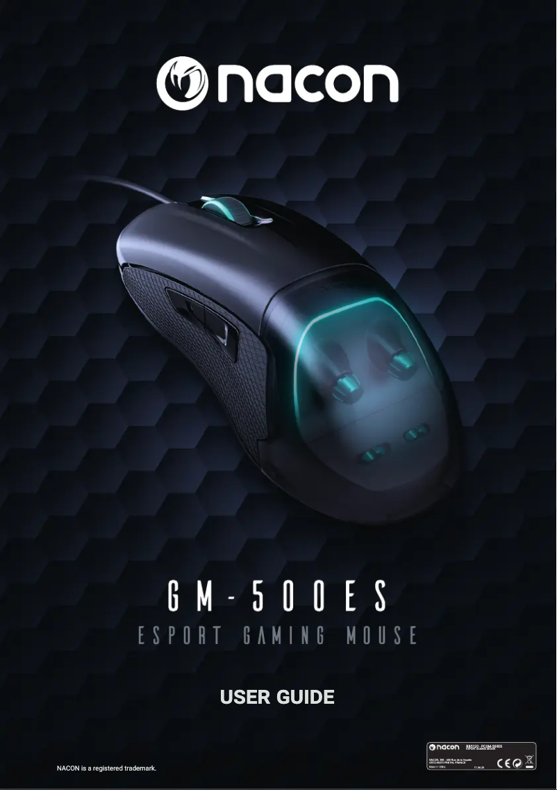 Page 1 of the manual User Manual NACON GM-500ES