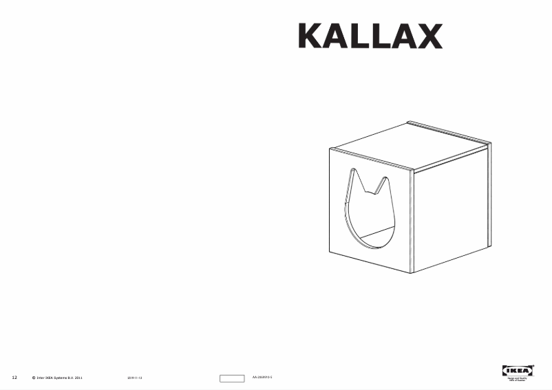 Page 1 de la notice Manuel utilisateur Ikea KALLAX 104.162.11