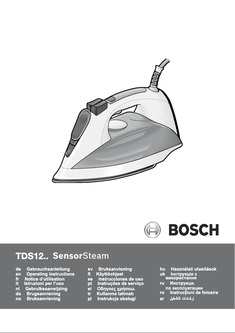 Page 1 de la notice Manuel utilisateur Bosch Ultimate SensorSteam TDS1229