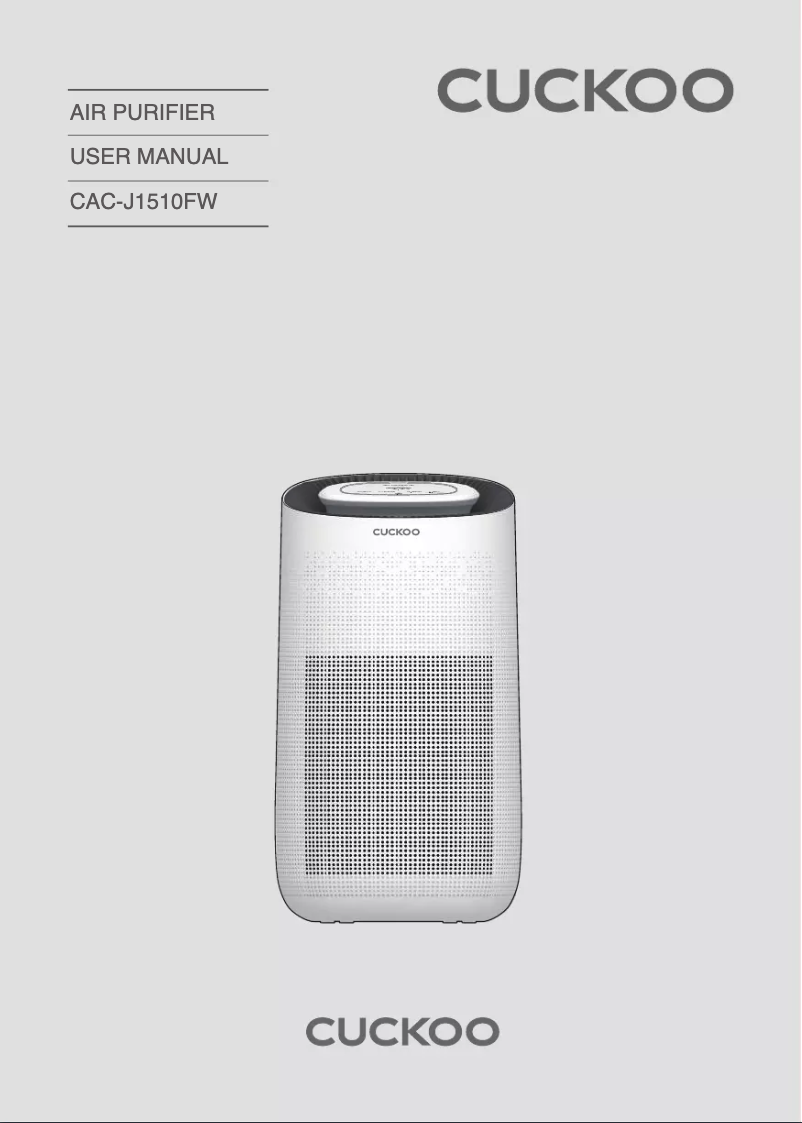 Página 1 del manual Manual de usuario Cuckoo CAC-J1510FW