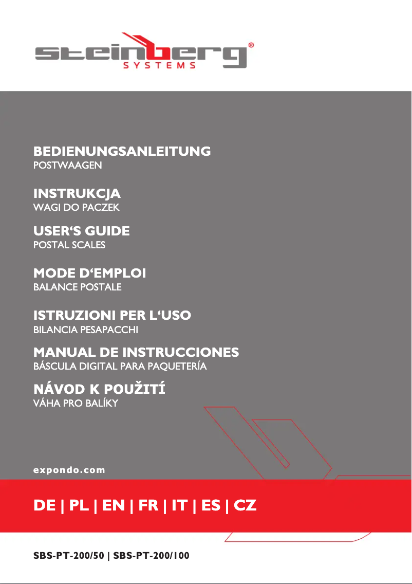 Page 1 de la notice Manuel utilisateur Steinberg SBS-PT-200/100