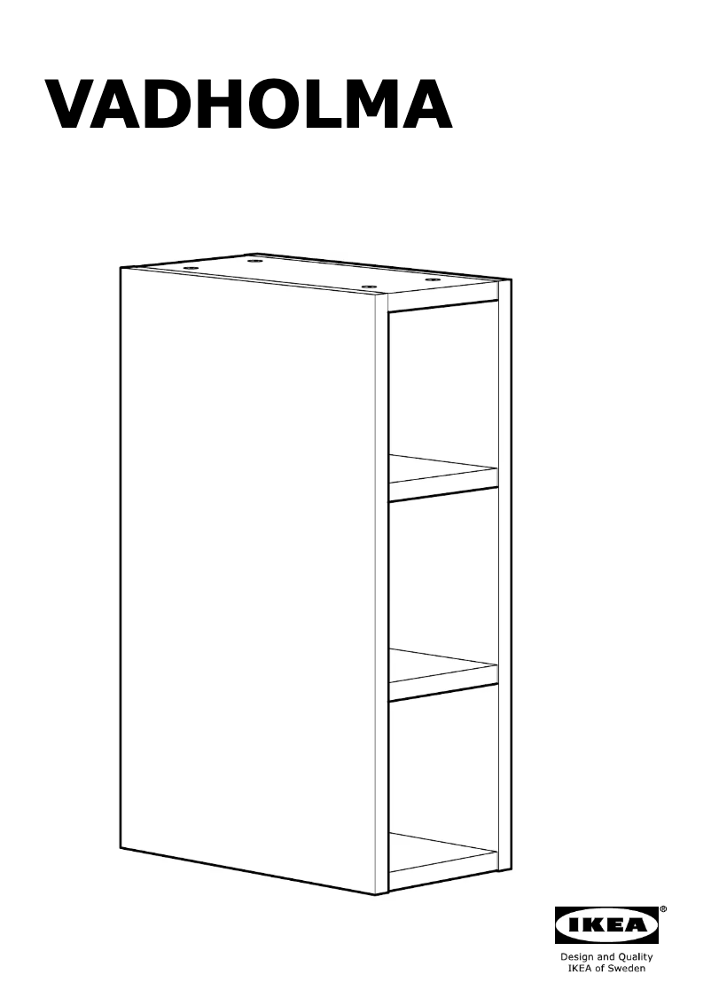 Page 1 de la notice Manuel utilisateur Ikea VADHOLMA (20x37x60)