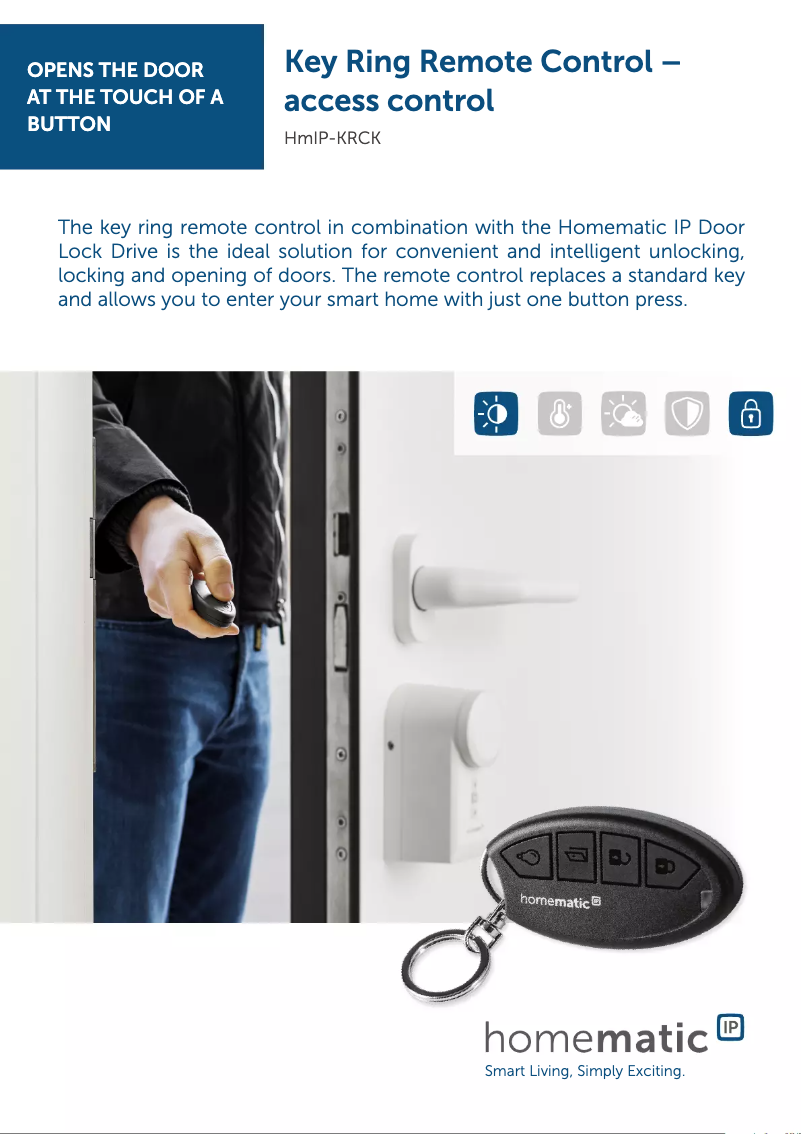 Page 1 de la notice Fiche technique Homematic IP HmIP-KRCK