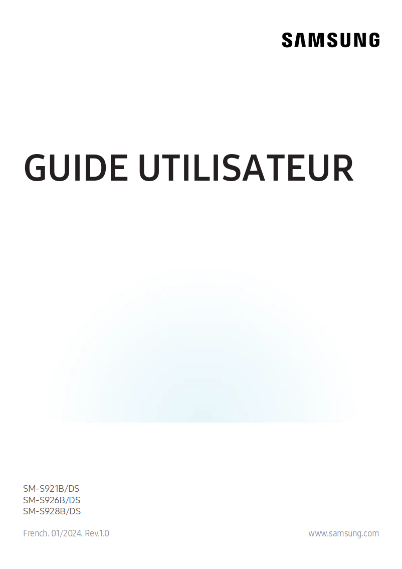 Page 1 de la notice Manuel utilisateur Samsung Galaxy S24 Ultra