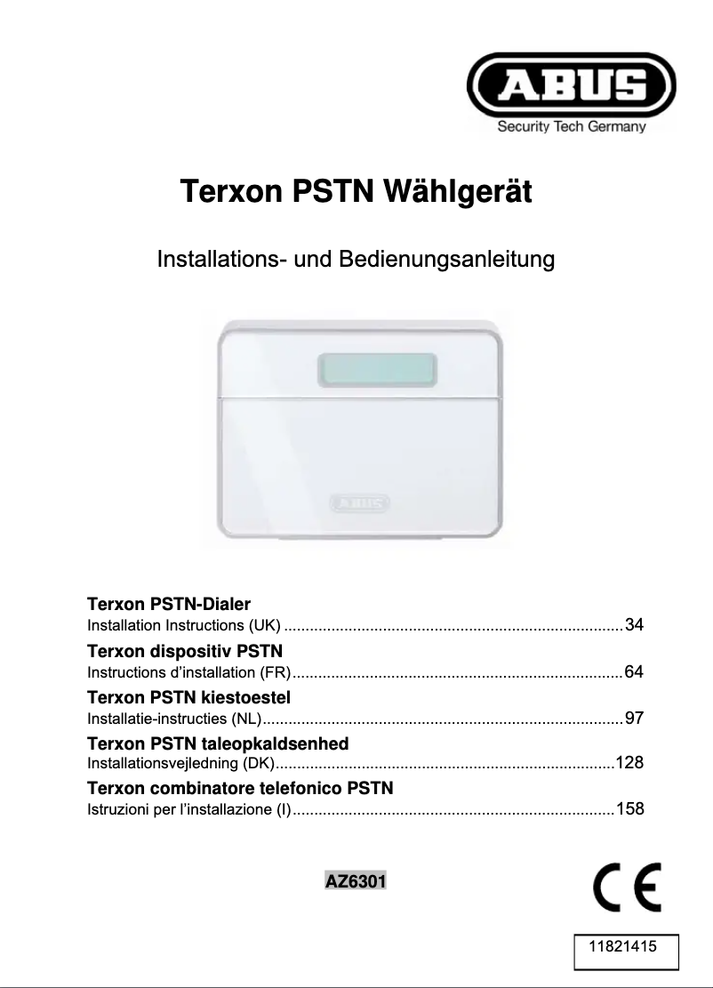 Page 1 de la notice Mode d'emploi Abus AZ6301